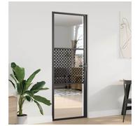 vidaXL Glass Door 76 x 3.5 x 201.5 cm Aluminium Black