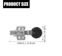 Glass Door Damping Hinges Silver 4pcs for Frameless Cabinet Doors | Cold Rolled Steel Build, Smooth Closing Action, for Glass Wardrobe Doors and Bathroom Shower Enclosures