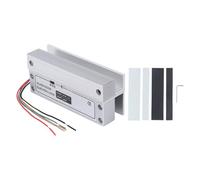 Glass Door Electric Bolt Lock High Strength Aluminum Alloy Frameless Design DC 12V Access Control System for Right Side Frameless Glass Door with Adjustable Delay and Power Fail