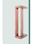 Glass Door Handle for Bathroom Kitchen,Smooth Polished Surface Interior Anti-Rust Handle Set,Length 60cm 80cm 100cm 120cm 150cm (Color :Rose Gold,Size :42.5cm(16 3/4"))