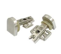Glass Door Hinge,Bathroom Clamp,2 Pcs 1.2" Beige Cup 90 Degree Angle Concealed Hinges