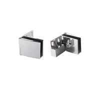 Glass Door Hinge Cabinet, Glass Door Hinge Clamp, Zinc Alloy Shower Hinge Glass Door Clamp Clip, Adjustable 3-5mm, No Drilling Glass Hinge for Cabinet Glass Door, Glass Showcase, Glass Wine Cabinet