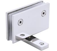 Glass Door Hinge Display Cabinet Door Hinge Upper and Lower Clamp Glass Shower Room Accessories 360 Degrees Rotation Clip