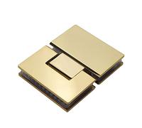Glass Door Hinge, Golden 304 Stainless Steel Wall-Mounted