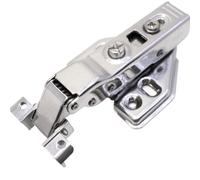 Glass Door Hinges 2 Pcs Metal Aluminum Frame Glass Door Hinge Bathroom Kitchen Wine Cabinet Shoe Wardrobe Bookcase Display Makeup Cupboard Hinges(Silver Half Overlay)