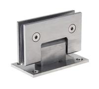 Glass Door Hinges 2 Pcs Stainless Steel Bathroom Clip Shower Room Glass Door Hinge Frameless Clamp 90 Degree Flat Fixtures Bath