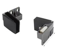 Glass Door Hinges,Cabinet Clips,Peukerty 2 Pack Hinge Wine Display(Black)