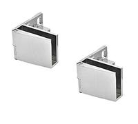 Glass Door Hinges,Cabinet Clips,Peukerty 2 Pack Hinge Wine Display(Silver)