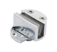 Glass Door Hinges No Drilling Glass Door Pivots Hinge Zinc Alloy Single Clamp Hinge for Bathroom Kitchen Cabinet Heaven and Earth Clamp