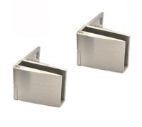 Glass Door Hinges,Peukerty 2 Pack Cabinet Hinge Wine Display(Silver Brushed)