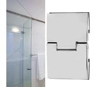 Glass Door Hinges,Shower Hinge,Frameless 304 Stainless Steel Beveled Double-Sidedfor