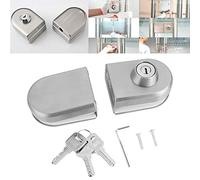Glass Door Lock, 10 to 12 mm Stainless Steel Glass Door Lock Display Cabinet Safety Lock Furniture Lock Drawer Lock Cabinet Lock with Keys Opening for Home Hotel Bathroom