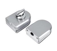 Glass Door Lock, Glass Cabinet Lock with Solid Round Lock Tongue Design Stainless Steel for 10-12mm Thickness Frameless Glass Door and Tempered Glass Door