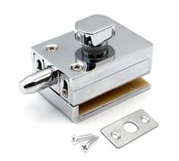 Glass Door Lock, Glass Door Latch Replacement, Glass Shower Door Latch, Glass Door Locks No Drilling for 8-12mm Glass Door
