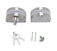 Glass Door Lock Stainless Steel Double Bolts Swing Push Sliding Access Control Innovative Design for Office Home Salon Entrance 10 mm 12 mm Glass with 3 Keys