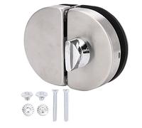 Glass Door Lock, Stainless Steel Sliding Door Lock, Split Type Brushed Polished Surface Security Lock for 10-12mm Frameless Glass Doors with Left and Right Lock Bodies