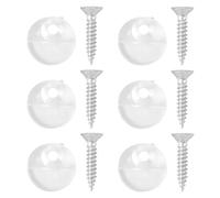 Glass Door Panel Retainer Clips 20pcs with 303 Stainless Steel Screws | Plastic Fixing Holders for Wardrobe Doors, Cabinet Mirrors, Display Panels, Reducing Shifting and Rattling Random Color