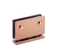 Glass Door Pivot Hinge 360 Degree Rotation SS304 Die-Casting Shower Display Cabinet Upper and Lower(Rose Gold)