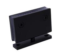 Glass Door Pivot Hinge 360 Degree Rotation SS304 Die-Casting Shower Display Cabinet Upper and Lower(Black)