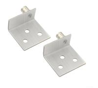 Glass Door Pivot Hinges 2 Piece 110 Degree Zinc Alloy for Cabinet Inset Doors Featuring Single Side and Bilateral Clamp Suitable for Display and Wine Cabinets
