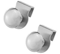 Glass Door Pull Handle MTQY 2PCS Stainless Steel Bathroom Shower Glass Door Knob Handles Clamp Clips for Glass 5-8mm Showcase Furniture Glass Cabinets Drawer Pull Knobs