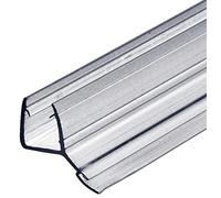 Glass Door Seal Shower Lip Seal Shower Seal for Shower enclosures 135° to Sealant by Floor Shower Door Seal Length 2000 mm PVC Transparent Water Deflector for Glass Thickness 8-10 mm