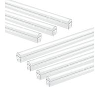 Glass Door Seal Strip for Shower - 8.2 Feet Frameless Sweep to Stop Leaks, U Type, Fit for 10mm (3/8") Glass