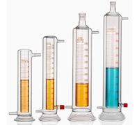Glass Double-Layer Measuring Cylinder jacketed Water Circulation Measuring Cylinder 100/200/250/500/1000/2000ml(B)