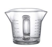 Glass Double Mouth Measuring Scale Cup with Markings