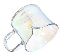 Glass Double Spout Creamer Pitcher 100ml 3.4oz for Espresso | Markings, Ambidextrous Pouring, Smooth Interior Walls, Home or Cafe Use, Milk Foam and Hot Chocolate
