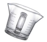 Glass Double Spout Milk Jug with Easy Read Scale for Baking Cooking