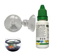 Glass Drop Checker Kit with Premix 4dKH and pH Reagents, 3 Minute Setup, 3 Seconds Read Results Reflect Levels, Aquatic Glass Drop Checker PH Monitor, Aquarium Plants, Fish Tank Test Kit