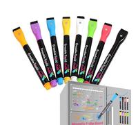 Glass Dry Erase Markers - Water-Soluble Board Marker | Fluorescent Liquid Pens, LED Light Board Pen, 1mm Fine Tips, Dust Free For Sign Boards &, Stationery Bullet Tip