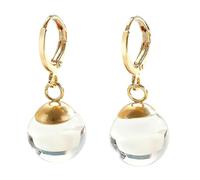 Glass Earrings Spherical Shape Featuring Bubble Decoration for Her Any Occasion Work Earrings