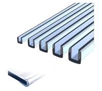 Glass Edge Protector, Glass Edge Banding, U Channel PVC Edge Trim, Clear Guard Seal Strip 16ft Length, Edge Protector for Table Edges & Sharp Corners(Wide 12 13mm)