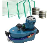 Glass Edging Machine, Electric Edging Tools for DIY Glass Art, Polishing Machine with Diamond Wheels for Plane, Curve, Rounded Corners