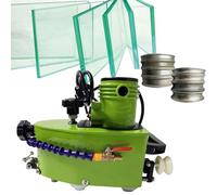 Glass Edging Machine, Electric Edging Tools for DIY Glass Art, Polishing Machine with Diamond Wheels for Plane, Curve, Rounded Corners