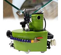 Glass Edging Machine with Diamond Wheels - Portable Straight Round Bevel Edger for 6-12mm Glass Polishing and Finishing Right Angles Edges