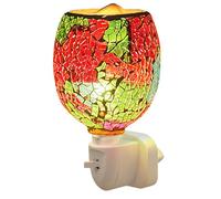 Glass Electric Oil Burner Plug In Wax Melts Burner, 3D Electric Candle Scented Oil Lamp, Wax Warmer Aroma Essential Night Light Oils Burner Melter for Home Office Bedroom Gifts (MULTICOLOR)