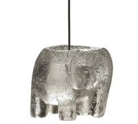 Glass Elephant Incense Holder & Candle Stand - 2.76" Minimalist Ash Catcher for Sticks, Zen Meditation Desk Decor, Unique Birthday Gift, Elephant Themed Home Decor
