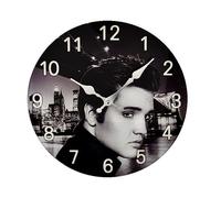 Widdop 30cm Glass Hometime Wall Clock Elvis Presley Design
