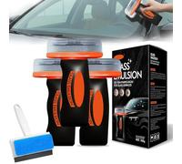 Glass Emulsion, Gla-ss Emulsion Car, Hand-Held Gla-ss Emul-sion Cleaner, Car Window Oil Film Remover, for Windows, Mirrors, and Gl-ass Surfaces (3 Pcs-300g)