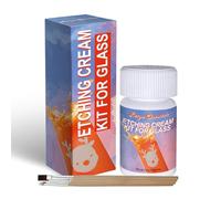 Glass Etching Cream, Etching Creams Kit for Glass, Professional Glass Etching Starter, Etching Paste for Glass, DIY Art Craft Supplies Create Permanently Etched Designs -2.82 OZ