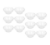Glass Facial Mask 12pcs Mixing Bowl Set for DIY Skincare | Smooth Finish, Easy Pour Design, Travel Use, Suitable for Clay Masks, Appetizer Desserts and Snacks