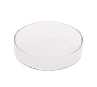 Glass Feeder Dish 3.9 3.5 3.2 2.6 2.4 Inch Wide Round Food Bowl for Corduran Bottom Live Fish