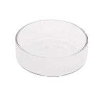 Glass Feeder Dish 3.9 3.5 3.2 2.6 2.4 Inch Wide Round Food Bowl for Corduran Bottom Live Fish