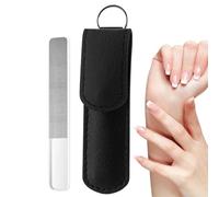 Glass Files for Nails - Non-Slip Fingernail Filer | Gentle Nail Buffer Tool for Manicure, Pedicure, Home, Salon, Camping, Spa, Travel, Women, Men