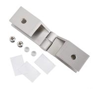 Glass Fixed Clamp Brass Brushed Finish for 5-8mm Shower Screens - Heavy Duty Wall Mounted Glass Shelf Bracket Support 52x52mm