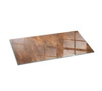 Glass Floor Protector for Log Burner Rust Effect on Metal Surface 125x50 cm