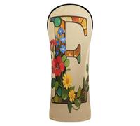 Glass Flower Letter E Golf Head Covers Headcover with Interchangeable No. Tags for Wood Driver Headcover